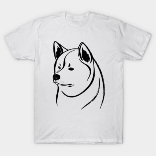 Akita Inu (Black and White) T-Shirt